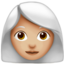 Woman White Hair, Medium-light skin tone