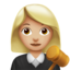 Woman Judge, Medium-light skin tone