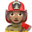 Woman Firefighter, Medium skin tone