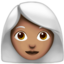 Woman White Hair, Medium skin tone