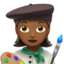 Woman Artist, Medium-dark skin tone