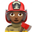 Woman Firefighter, Medium-dark skin tone