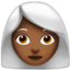 Woman White Hair, Medium-dark skin tone