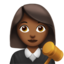 Woman Judge, Medium-dark skin tone