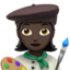 Woman Artist, Dark skin tone