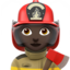 Woman Firefighter, Dark skin tone