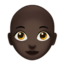 Woman Bald, Dark skin tone