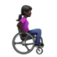 Woman In Manual Wheelchair Facing Right, Dark skin tone