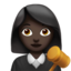 Woman Judge, Dark skin tone