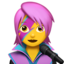 Download Woman Singer emoji, Apple style