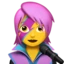 Woman Singer emoji, Apple design