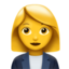 Download Woman Office Worker emoji, Apple style