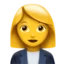 Woman Office Worker emoji, Apple design