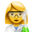 Download Woman Scientist emoji, Apple style