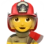 Woman Firefighter emoji, Apple design