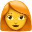 Woman Red Hair emoji PNG