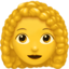Woman Curly Hair emoji PNG