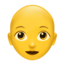 Woman Bald emoji, Apple design