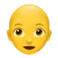 Woman Bald emoji on iPhone