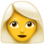 Woman White Hair emoji PNG