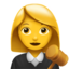 Woman Judge emoji, Apple design