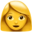 Woman emoji on iPhone