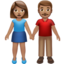 Woman and Man Holding Hands, Medium skin tone