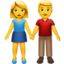 Download Woman and Man Holding Hands emoji, Apple style