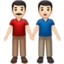 Men Holding Hands, Light skin tone