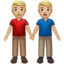 Men Holding Hands, Medium-light skin tone