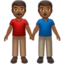 Men Holding Hands, Medium-dark skin tone