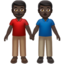 Men Holding Hands, Dark skin tone