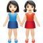 Women Holding Hands, Light skin tone