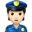 Police Officer, Light skin tone