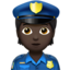 Police Officer, Dark skin tone