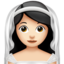 Woman with Veil, Light skin tone