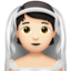Person with Veil, Light skin tone