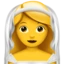 Woman with Veil emoji, Apple design