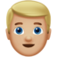 Man Blond Hair, Medium-light skin tone