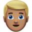 Man Blond Hair, Medium skin tone