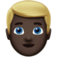 Man Blond Hair, Dark skin tone
