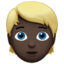 Person: Blond Hair, Dark skin tone