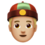 Person with Skullcap, Medium-light skin tone