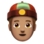 Person with Skullcap, Medium skin tone