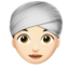 Woman Wearing Turban, Light skin tone