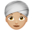 Woman Wearing Turban, Medium-light skin tone