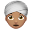 Woman Wearing Turban, Medium skin tone