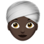 Woman Wearing Turban, Dark skin tone
