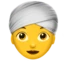 Woman Wearing Turban emoji, Apple design