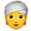 Person Wearing Turban emoji, Apple design